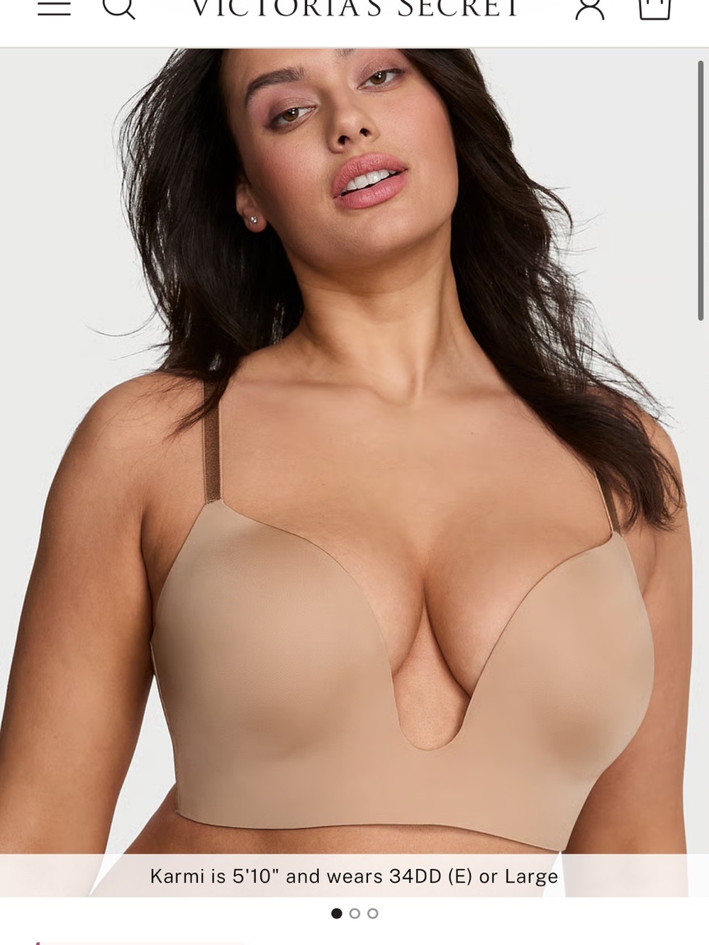 Victoria’s Secret low back plunge bra 36D